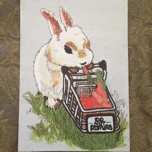 5x7 Do Not Disturb Bunny Original Art